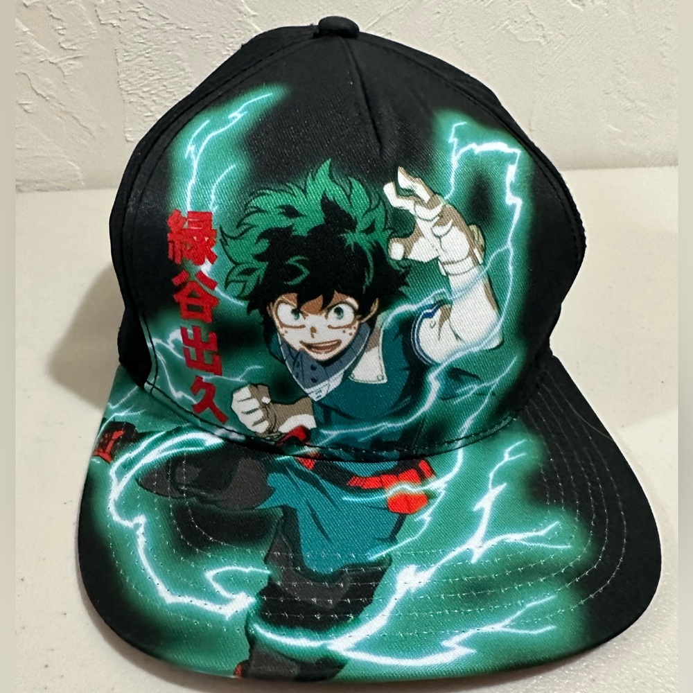 Deku- My Hero Academia- Anime Izuku Midoriya Adj. Snapback Hat Size Adult/Teens